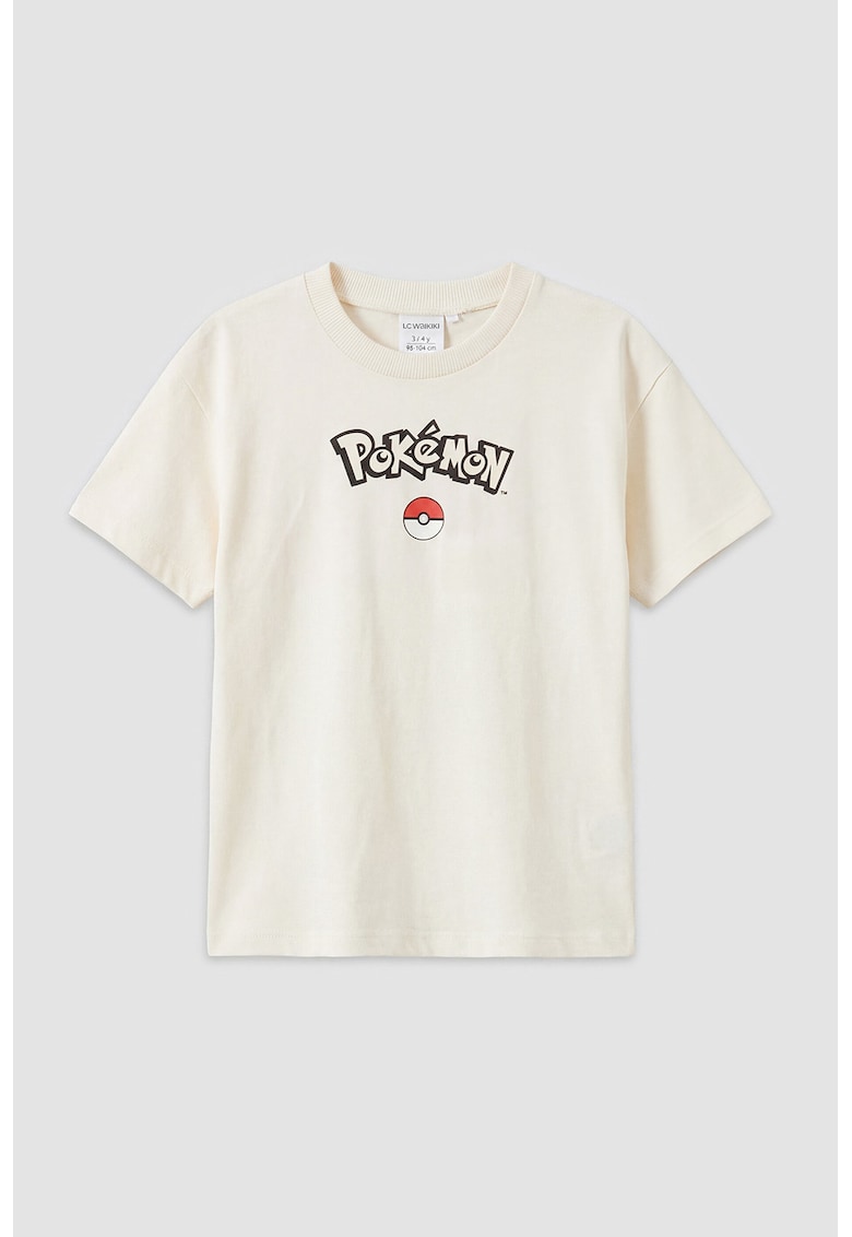 Tricou cu model grafic - Galben/Portocaliu/Bej deschis