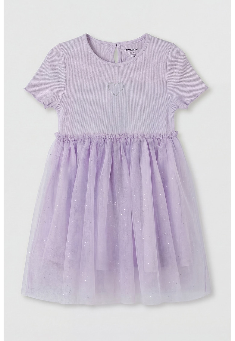 Rochie cu tul - Violet deschis