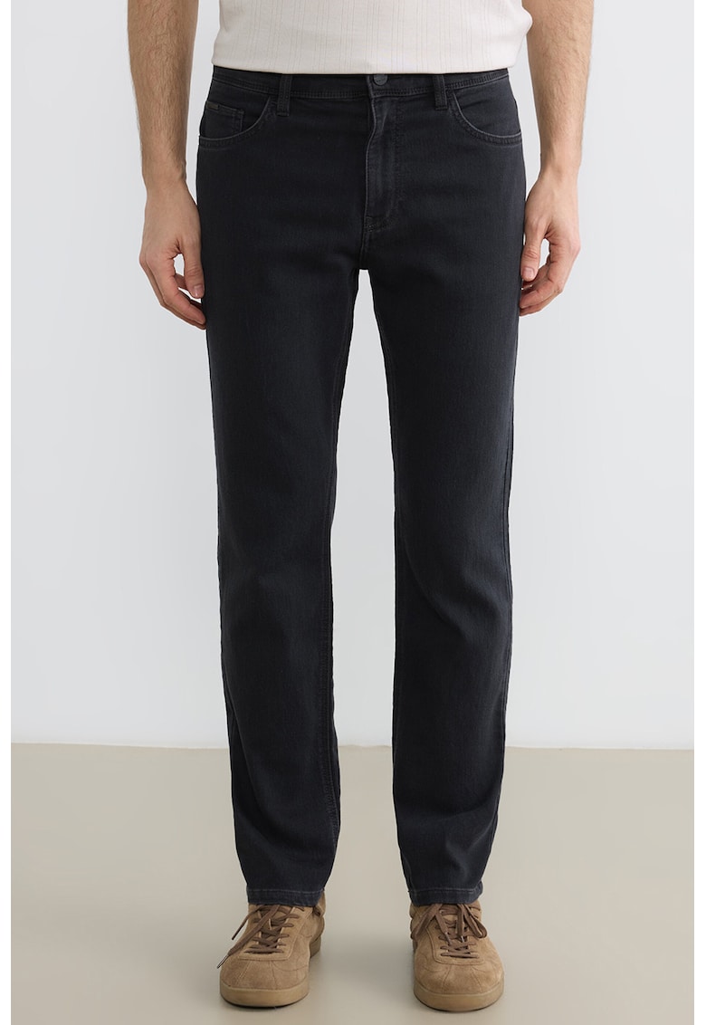 Blugi regular fit uni - Gri antracit