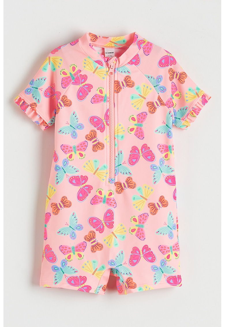 Costum de baie cu aspect lucios - Multicolor