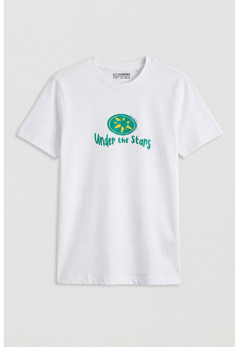 Tricou regular fit cu imprimeu grafic - Verde/Alb optic