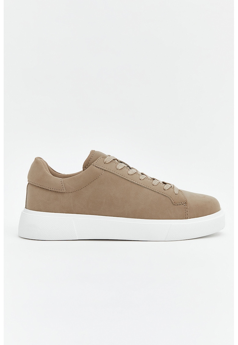 Pantaloni sport wedge de piele ecologica Steps - Maro deschis