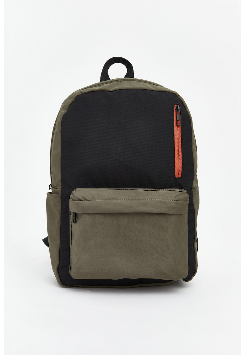 Rucsac cu buzunar exterior - Negru/Kaki