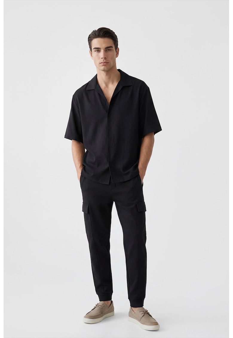 Pantaloni sport uni cargo - Negru