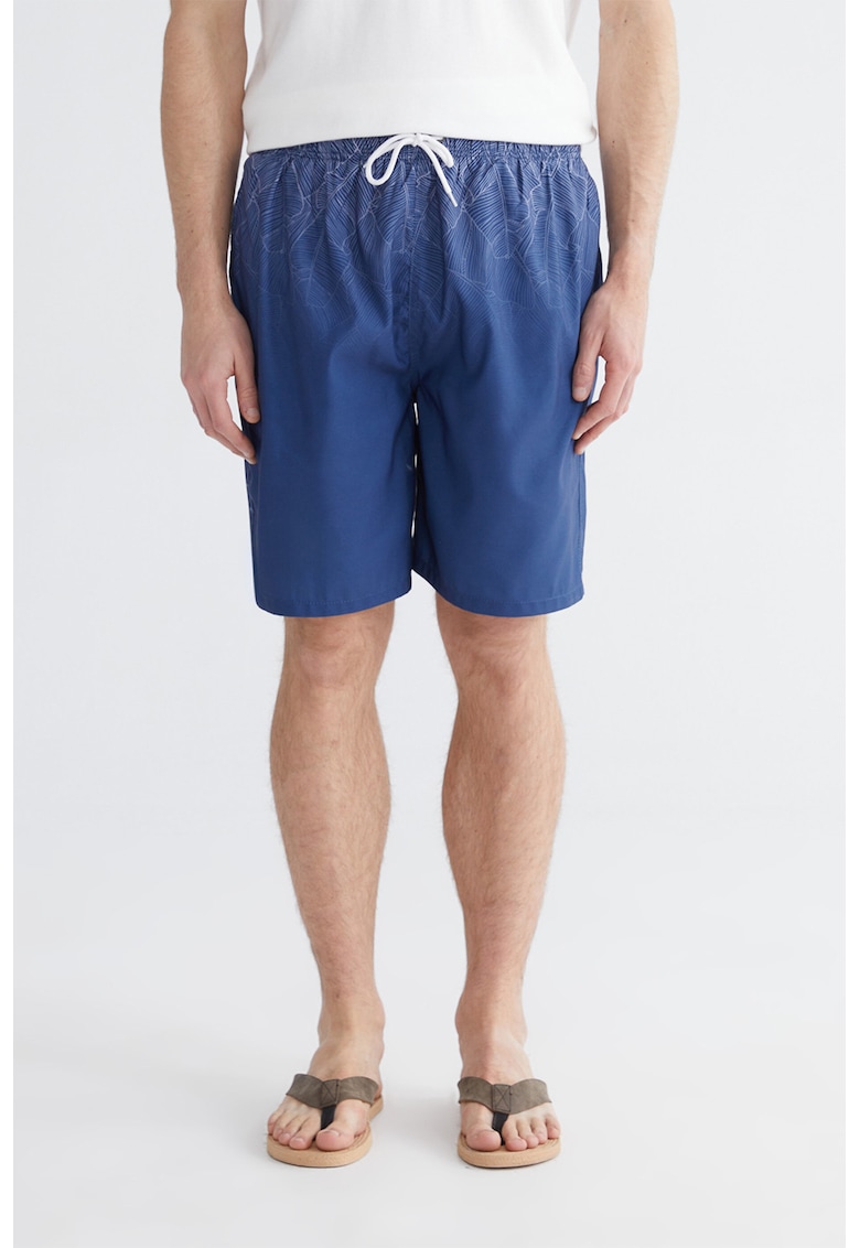Pantaloni scurti de baie cu snur de ajustare - Albastru indigo
