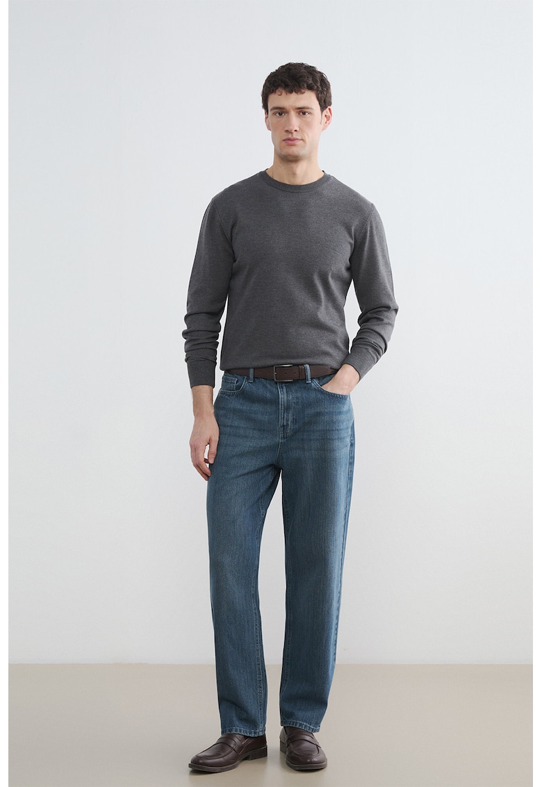 Blugi regular fit cu buzunare 779 - Albastru inchis/Albastru petrol