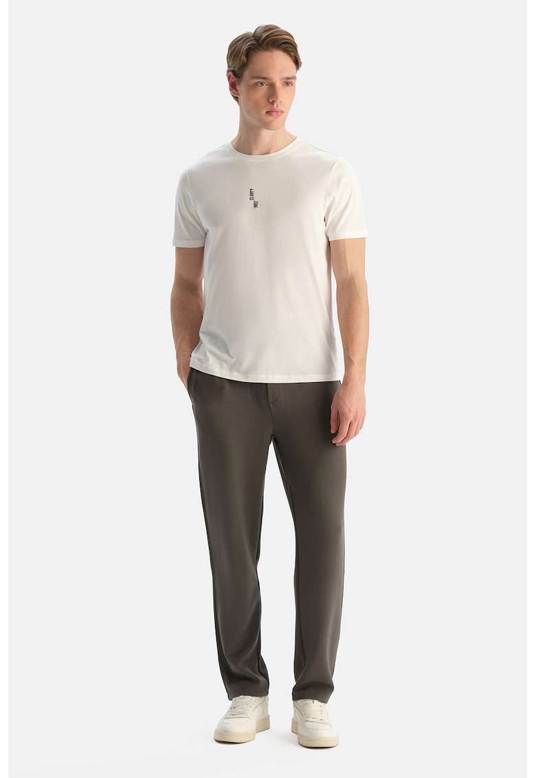 Pantaloni de trening din amestec de modal cu model uni - Kaki