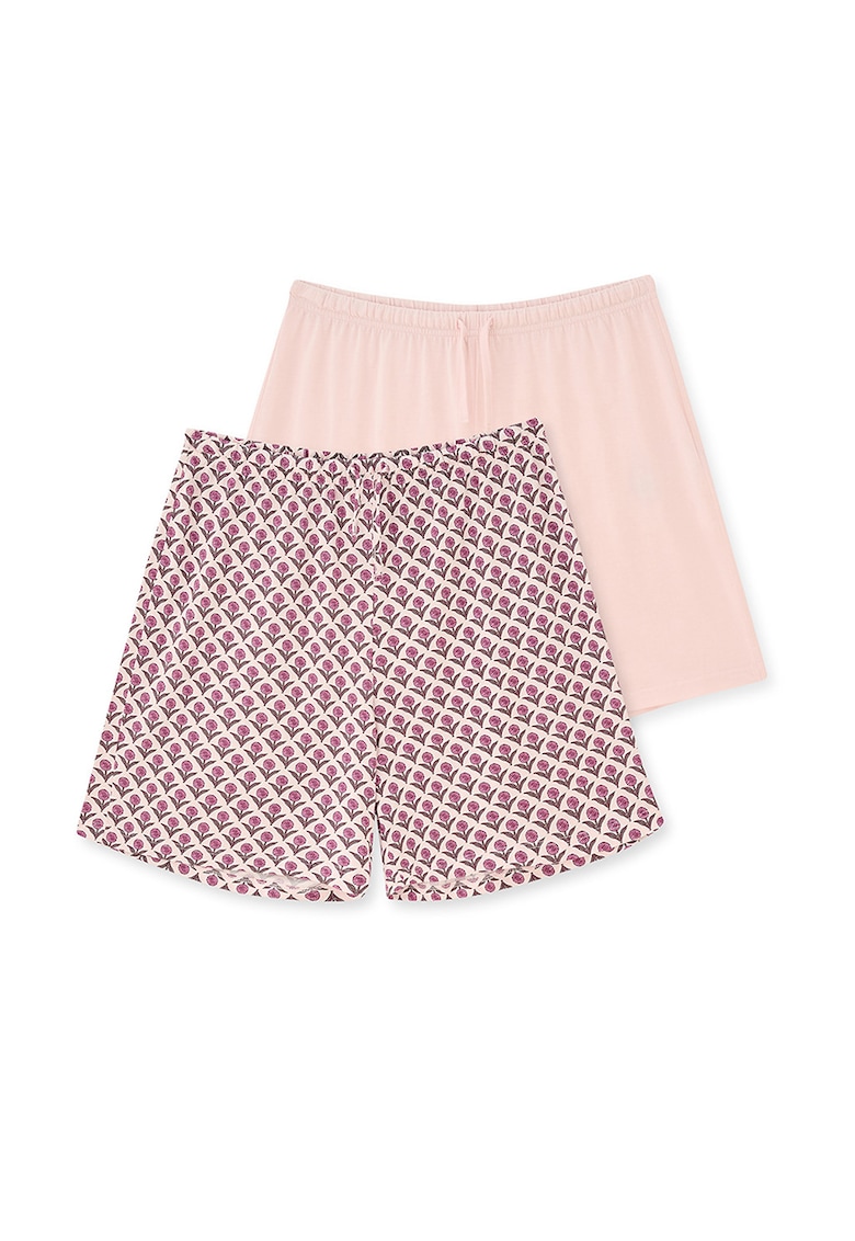 Set de pantaloni scurti de pijama - 2 piese - Piersica/Roz orhidee