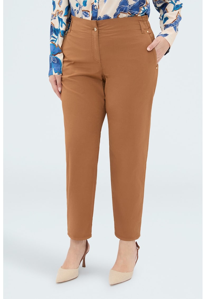 Pantaloni conici - Maro camel
