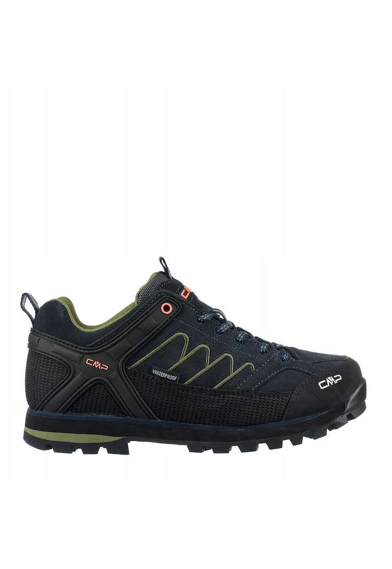 Bocanci trekking barbati - Moon Low - negru - piele