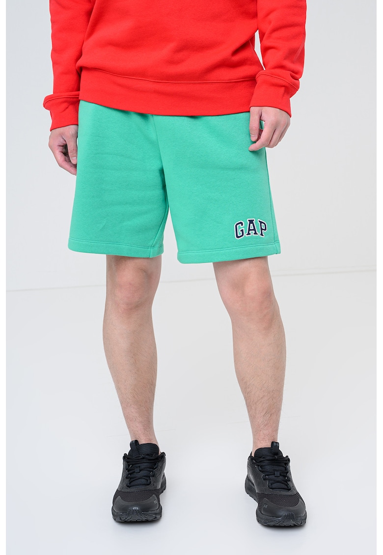 Pantaloni scurti cu imprimeu logo - Verde electric
