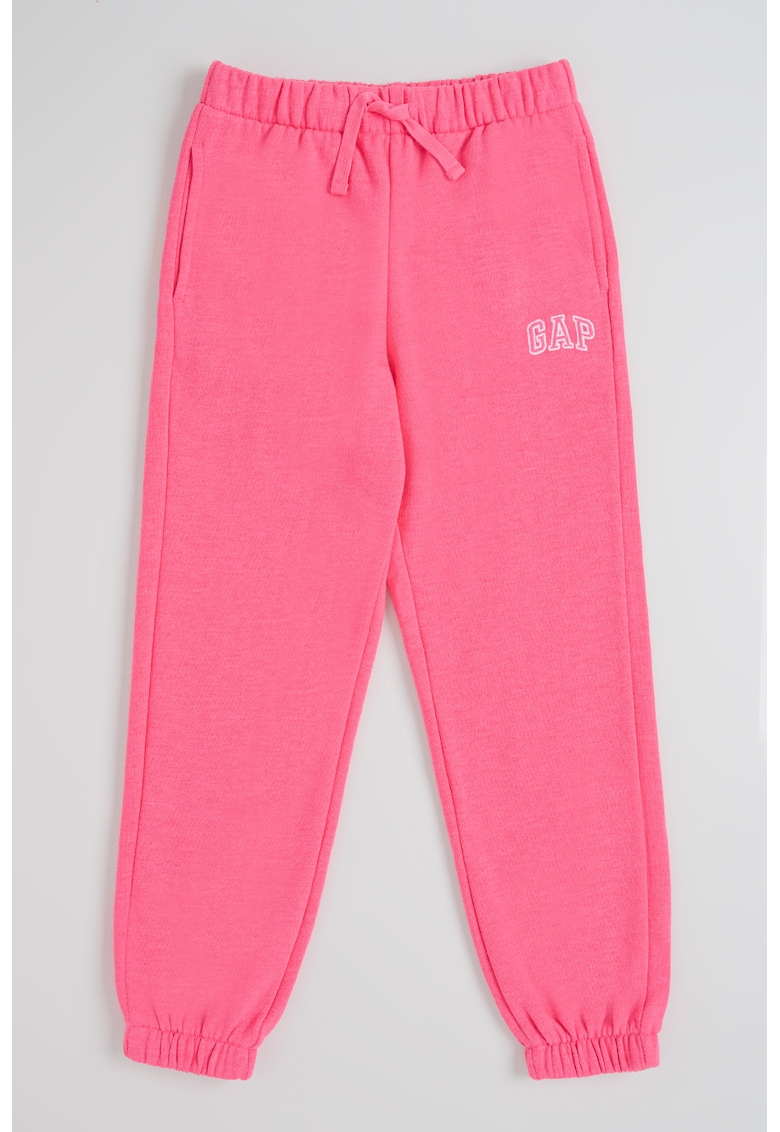 Pantaloni de trening cu croiala relaxed fit si talie ajustabila - Roz