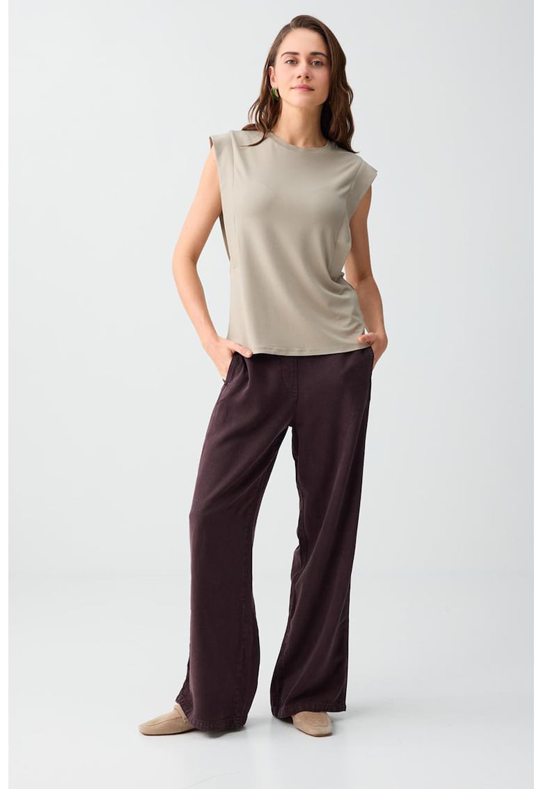 Pantaloni de trening lejeri din tencel - Violet tyrian