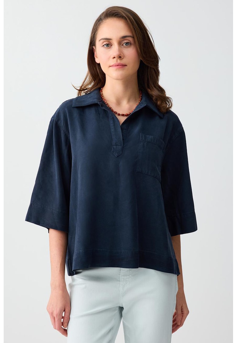 Bluza lejera cu maneci medii - Albastru ultramarin
