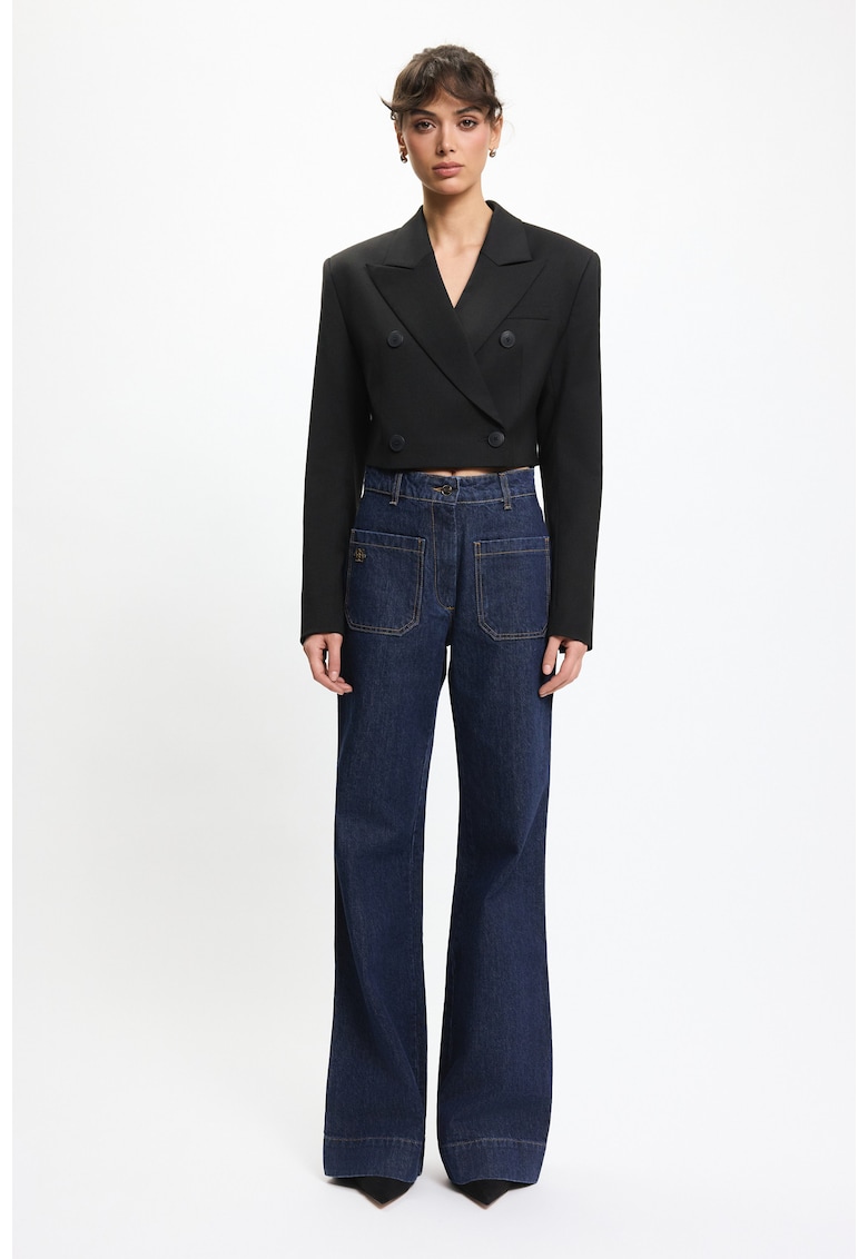 Sacou scurt dama - croiala eleganta - stil modern - Negru