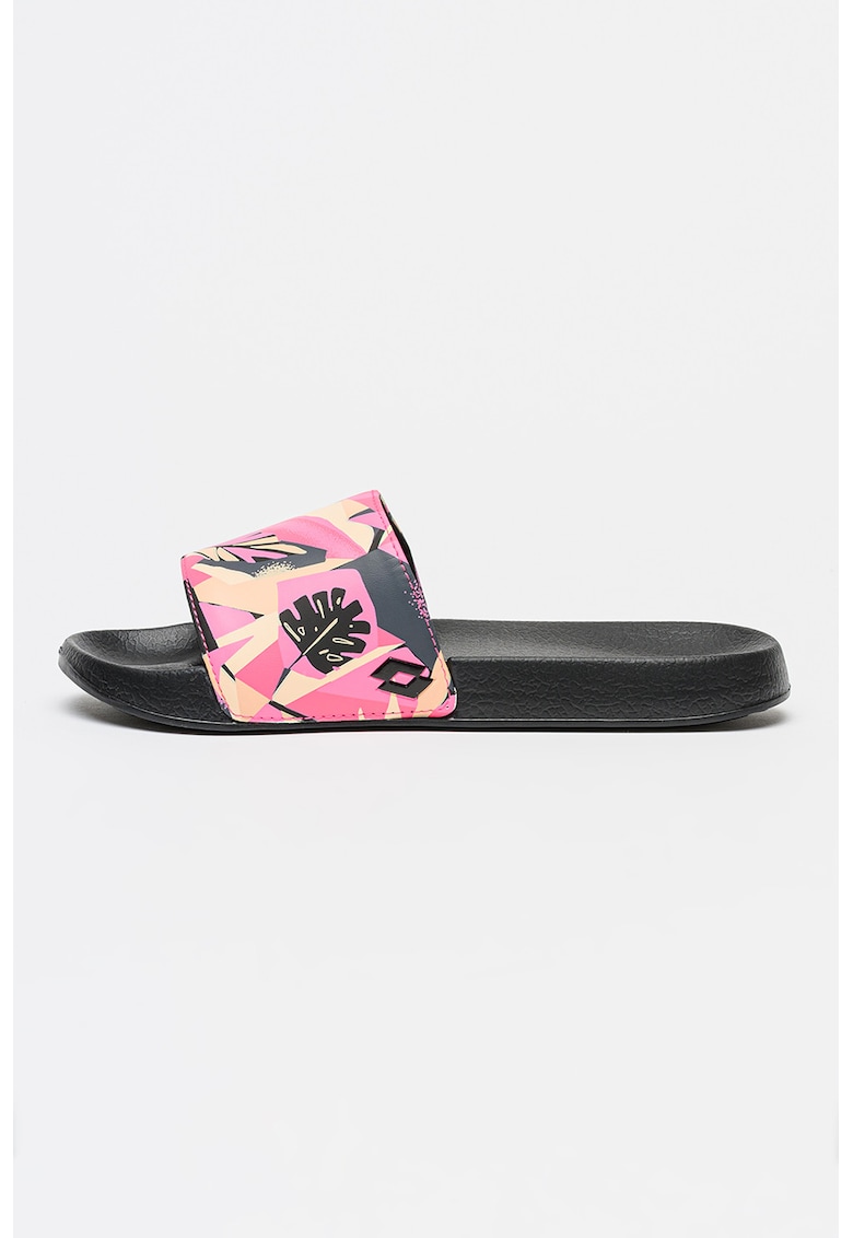 Papuci cu imprimeu Marajo - Negru/Fucsia
