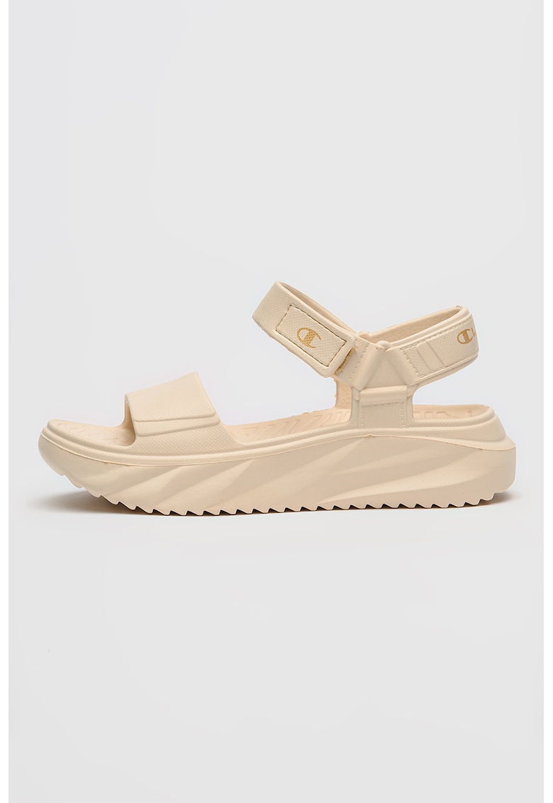 Sandale cu inchidere velcro Moon - Bej deschis