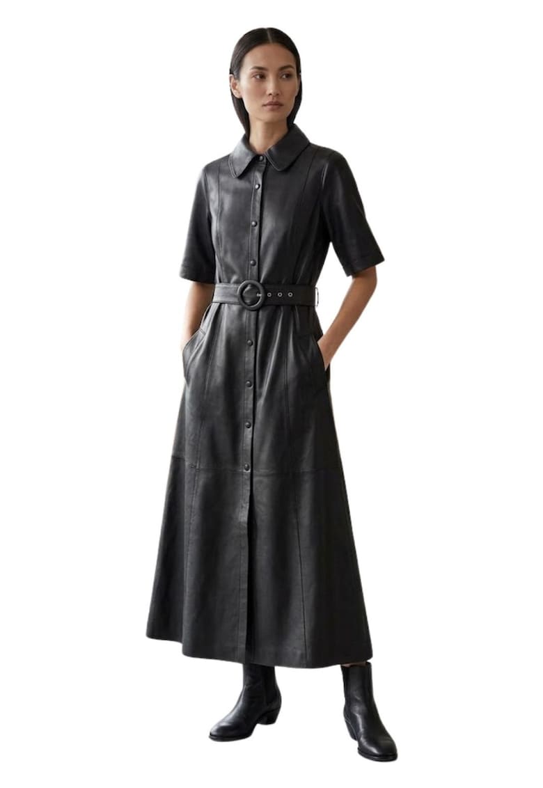 Rochie din piele naturala Relise -