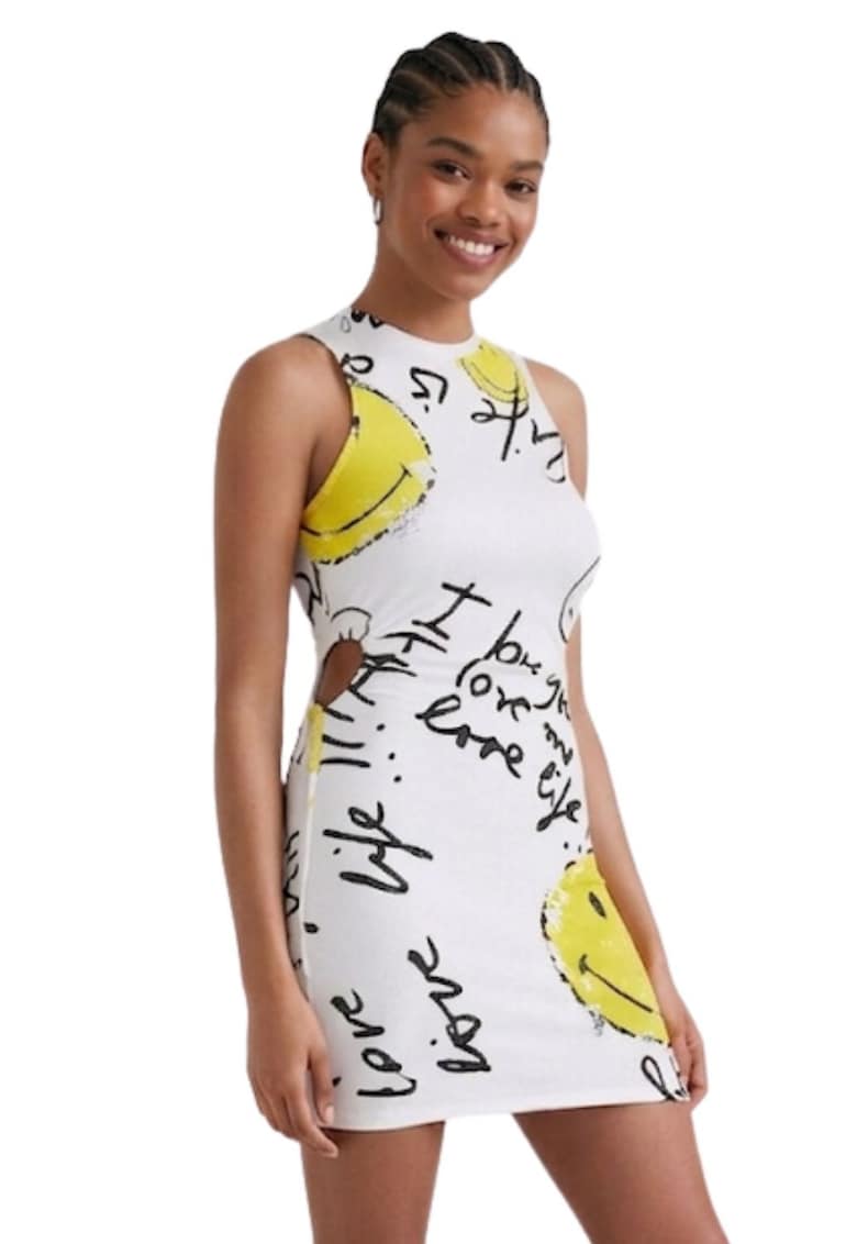 Rochie mini cu imprimeu text
