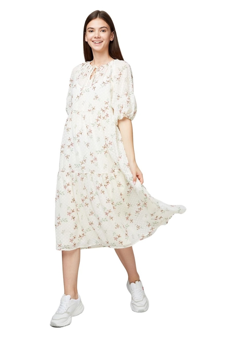Rochie evazata cu model floral Azalea -