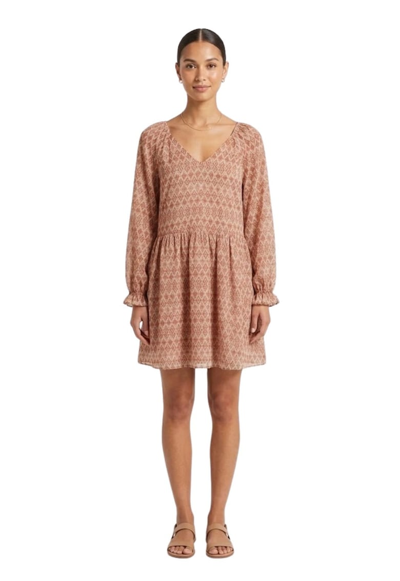 Rochie evazata cu maneci lungi Recha -