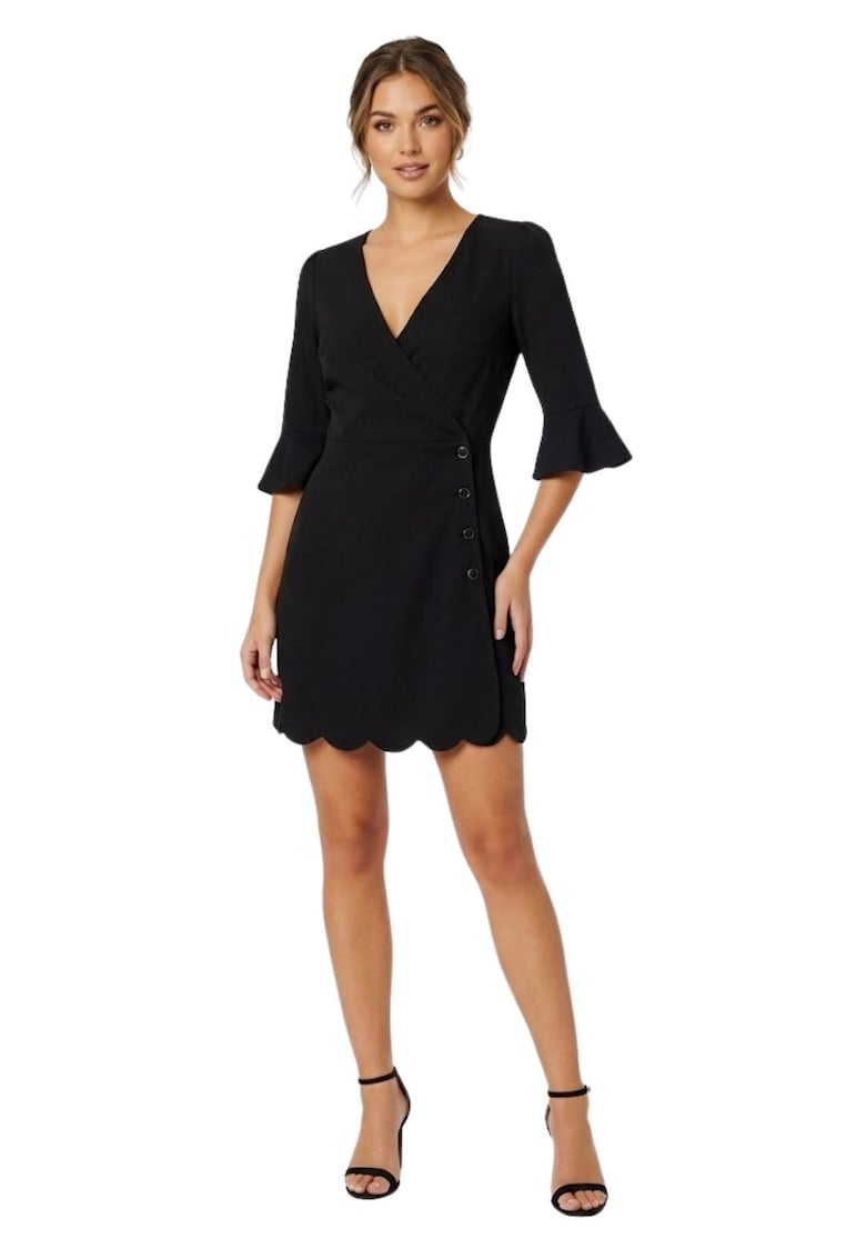 Rochie cu terminatie valurita -