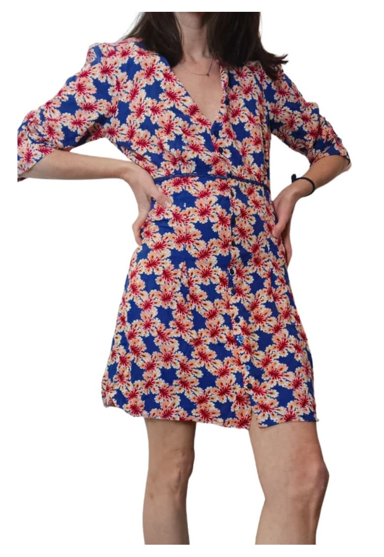 Rochie din viscoza cu model floral Jeanie -