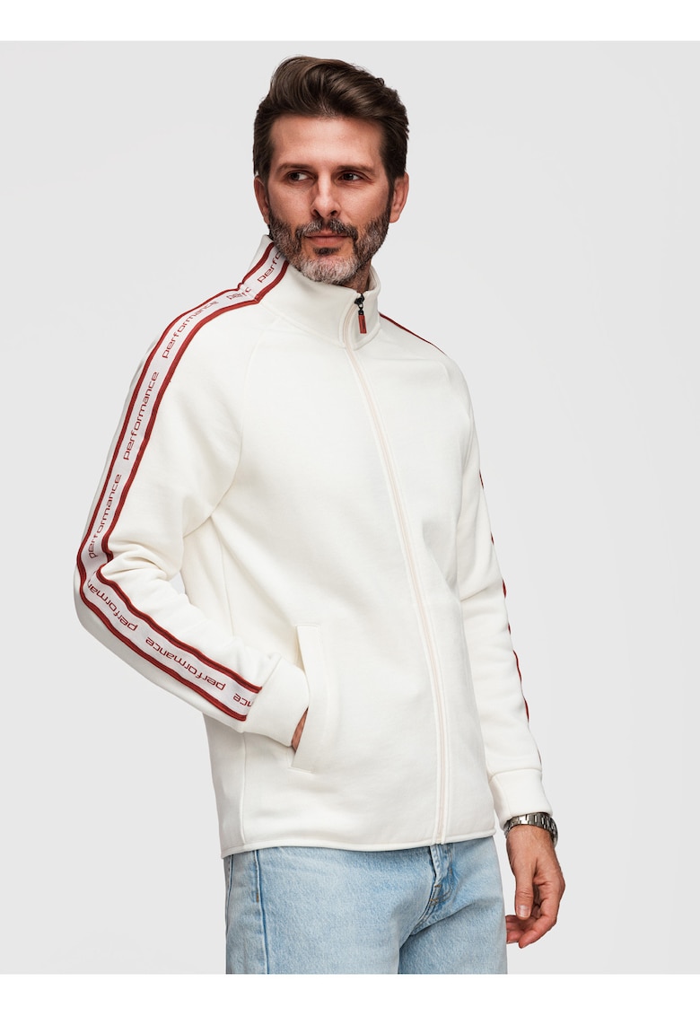 Bluza Barbati Sport - Bumbac si Poliester - Croiala Regular - Alb