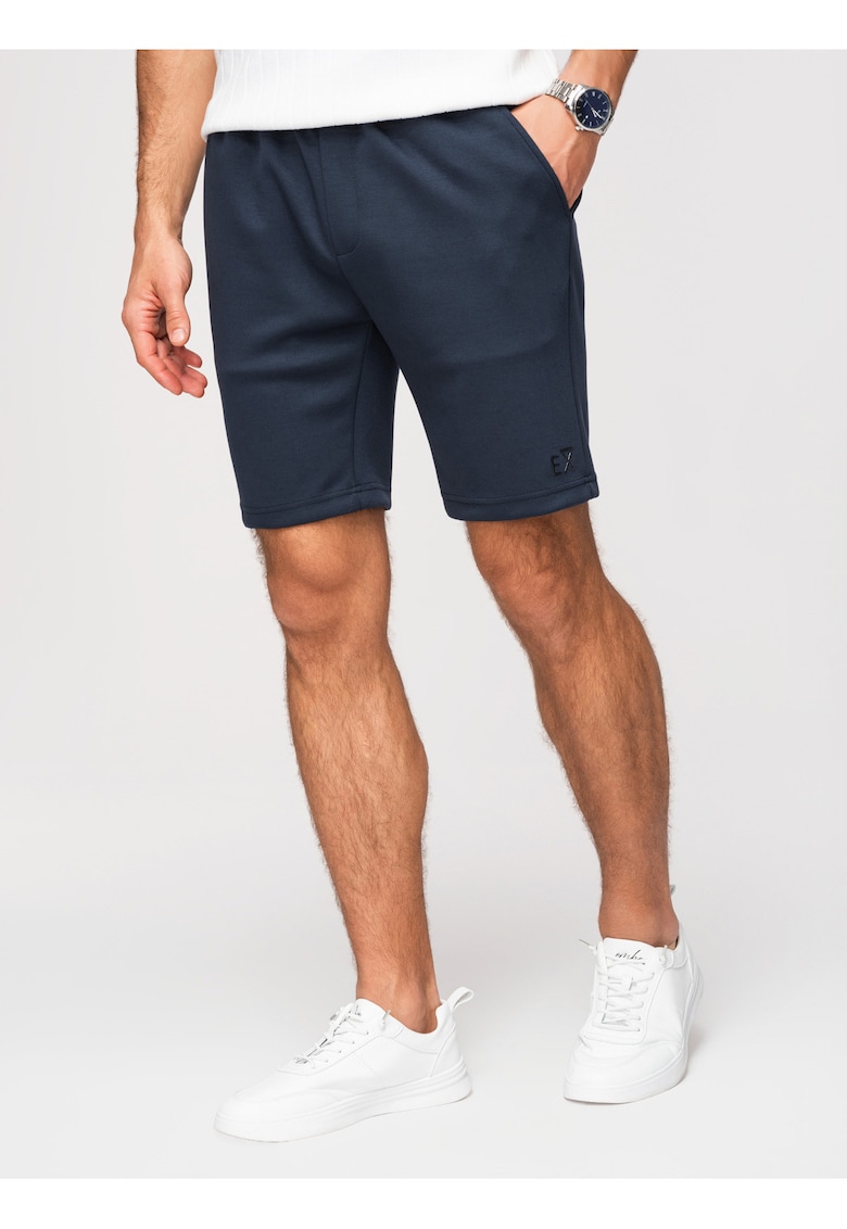 Pantaloni scurti barbati - regular fit - material tricotat - ajustabili cu snur