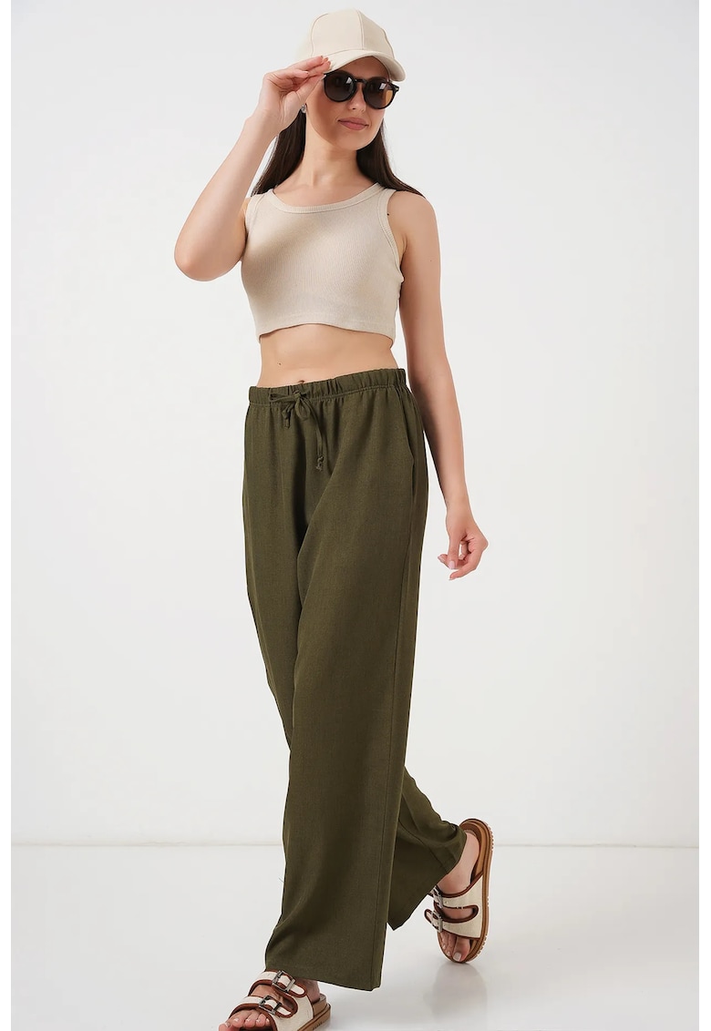 Pantaloni dama kaki - poliester si in