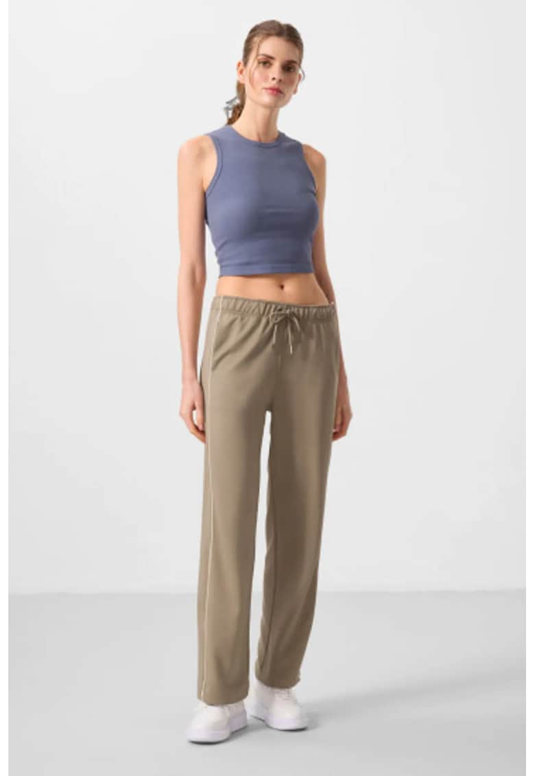 Pantaloni dama bej - viscoza/poliester