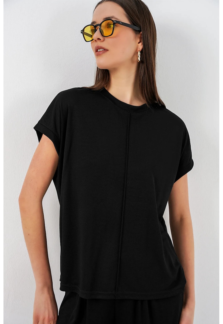 Tricou dama - Poliester/Modal - Negru