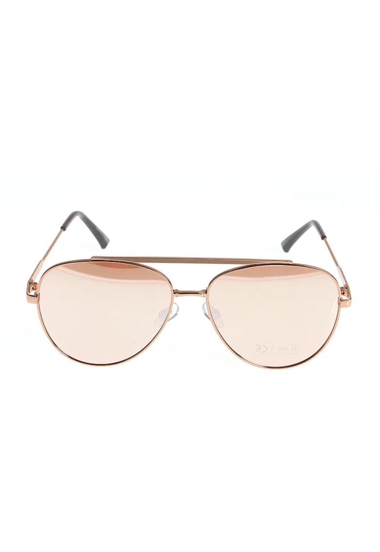 Ochelari de soare aviator cu rama aurie si protectie UV400
