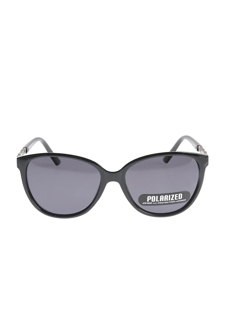 Ochelari de soare polarizati negri cu detalii metalice elegante