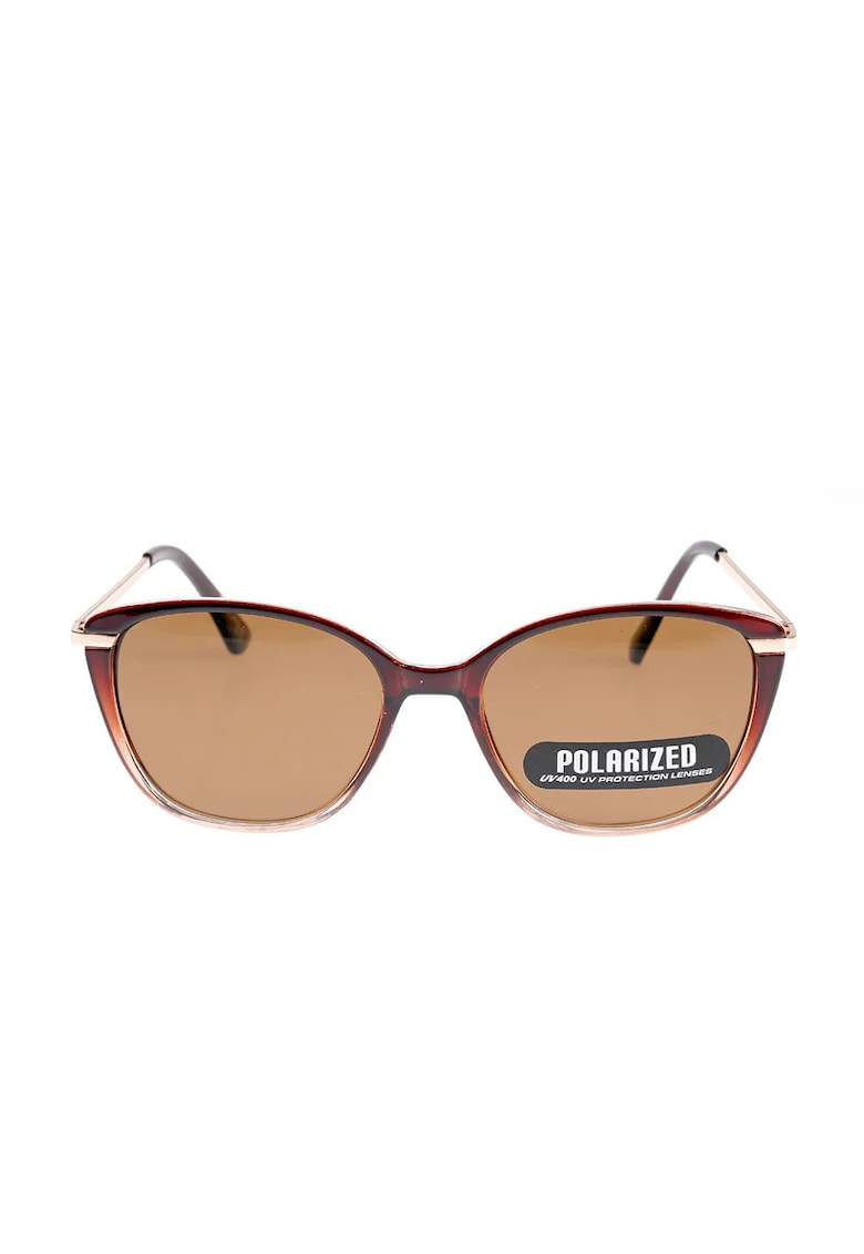 Ochelari de soare cat eye maro cu lentile polarizate UV400