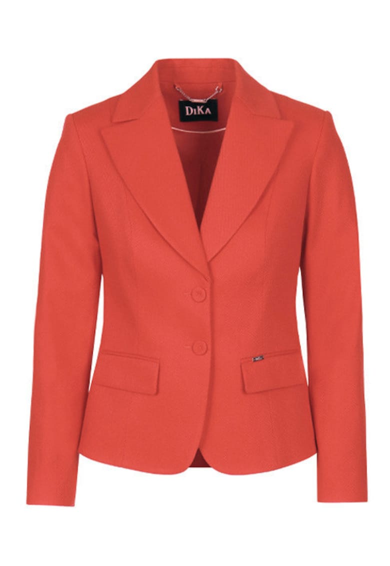 Sacou cu revere decupate - Coral
