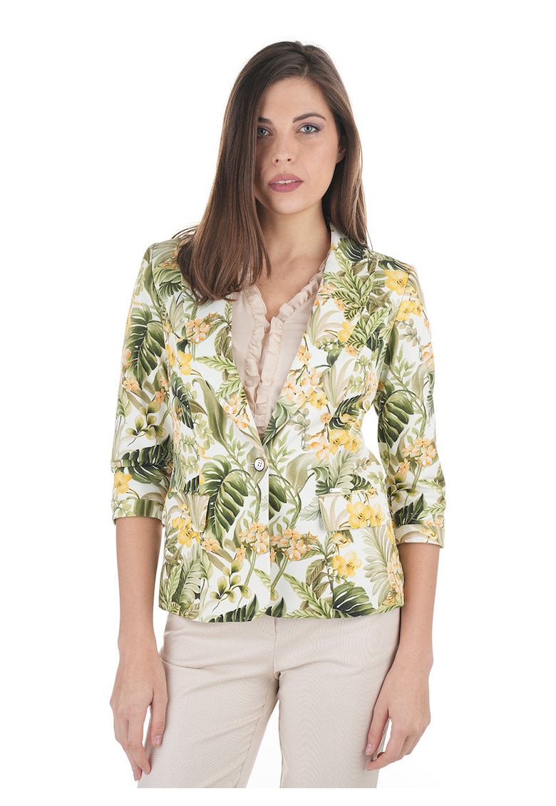Sacou din bumbac cu imprimeu floral