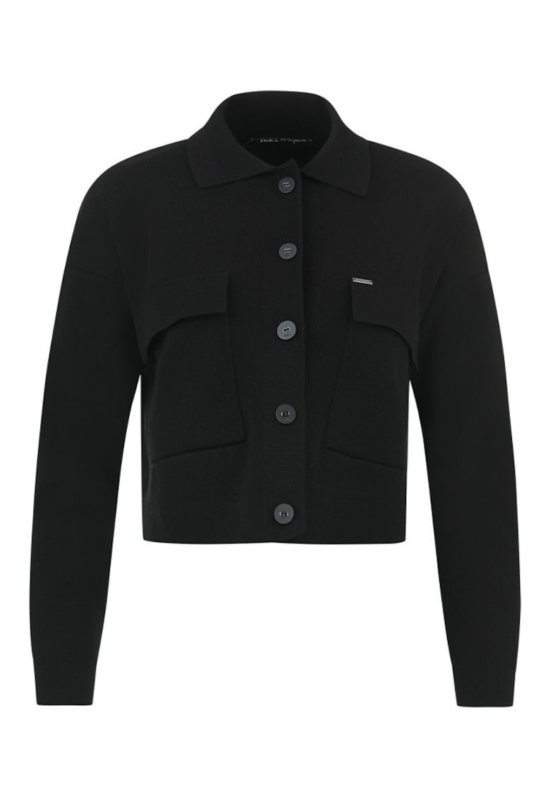 Cardigan cu buzunare aplicate