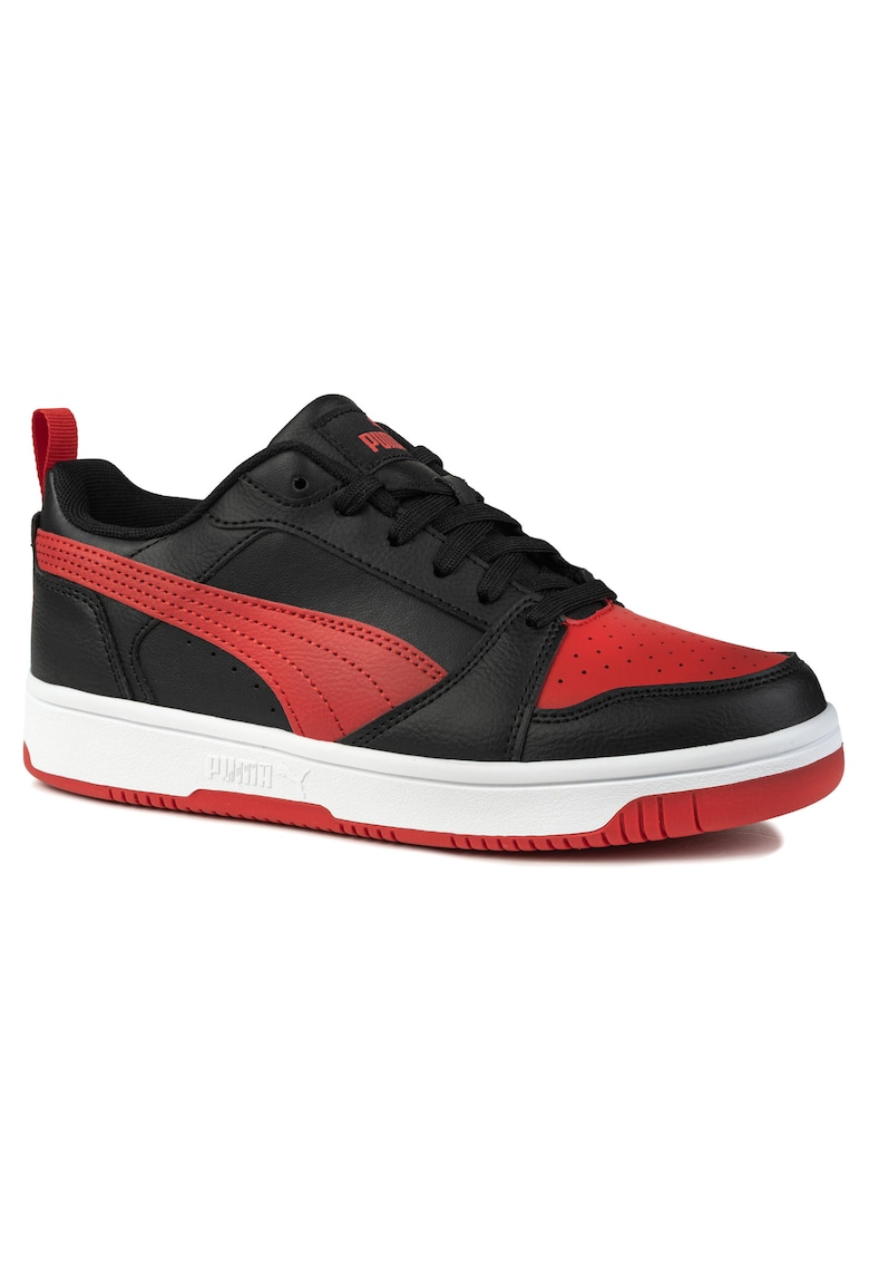 Pantofi sport copii - REBOUND V6 LO JR - negru/rosu - piele ecologica