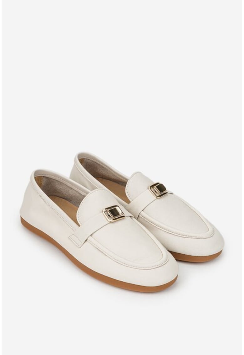 Pantofi dama bej cu ornament - Bej
