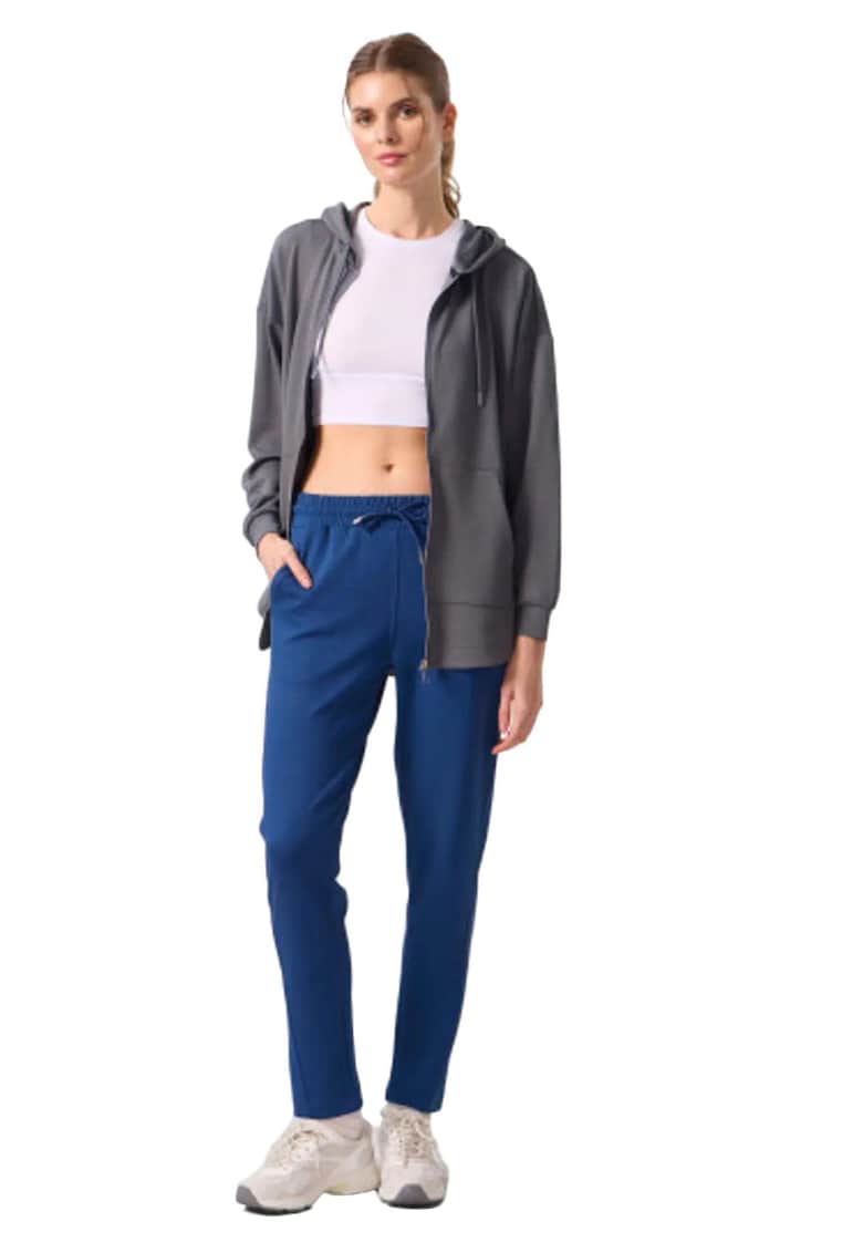 Pantaloni sport dama albastru - viscoza-poliester
