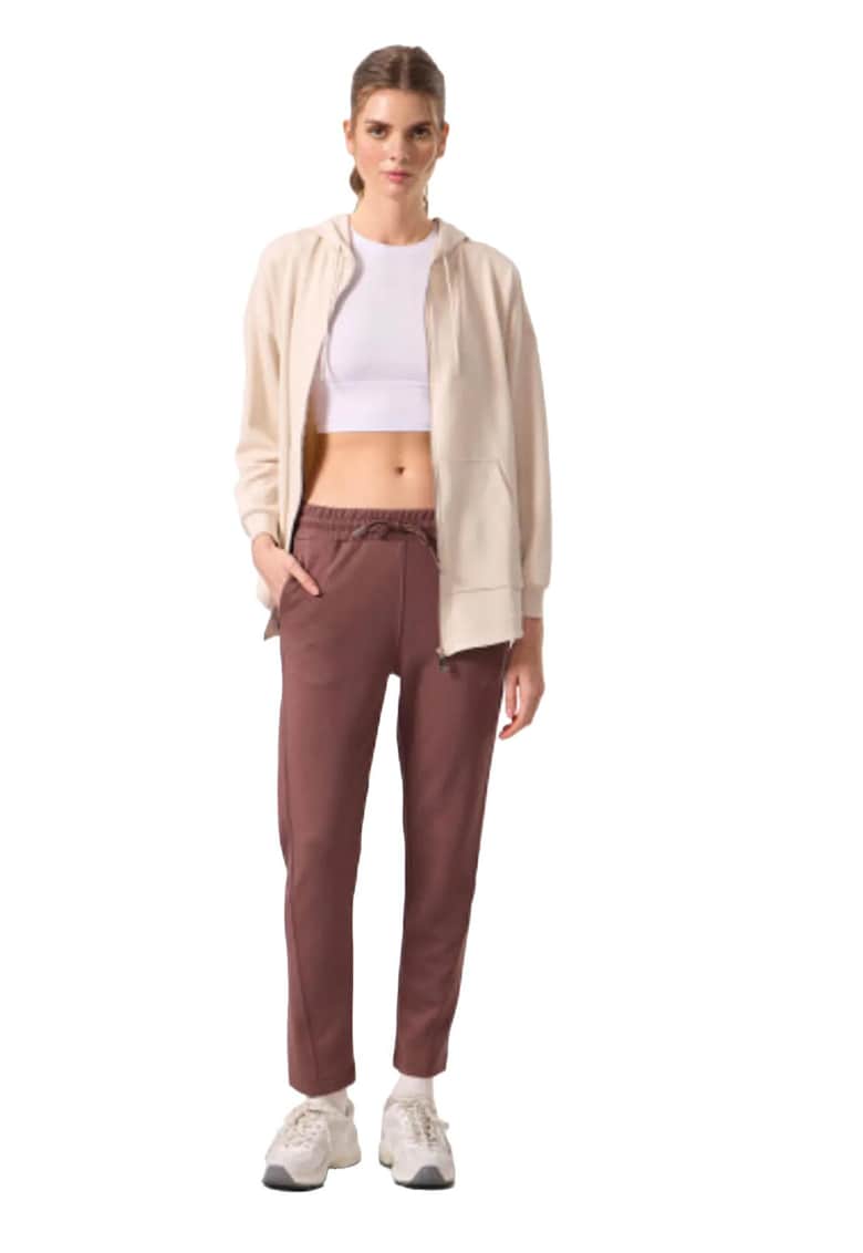 Pantaloni dama maro - viscoza/poliester