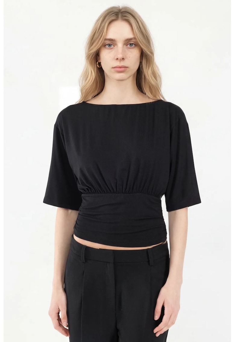Bluza dama - Negru - Asimetric -