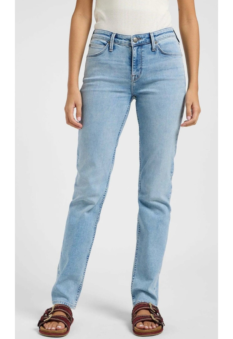 Blugi dama Marion Straight - albastru deschis - elastici - din bumbac
