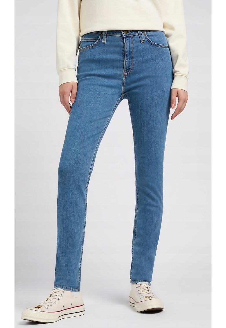 Blugi dama Scarlett - skinny - albastru - bumbac/poliester/elastan - talie inalta