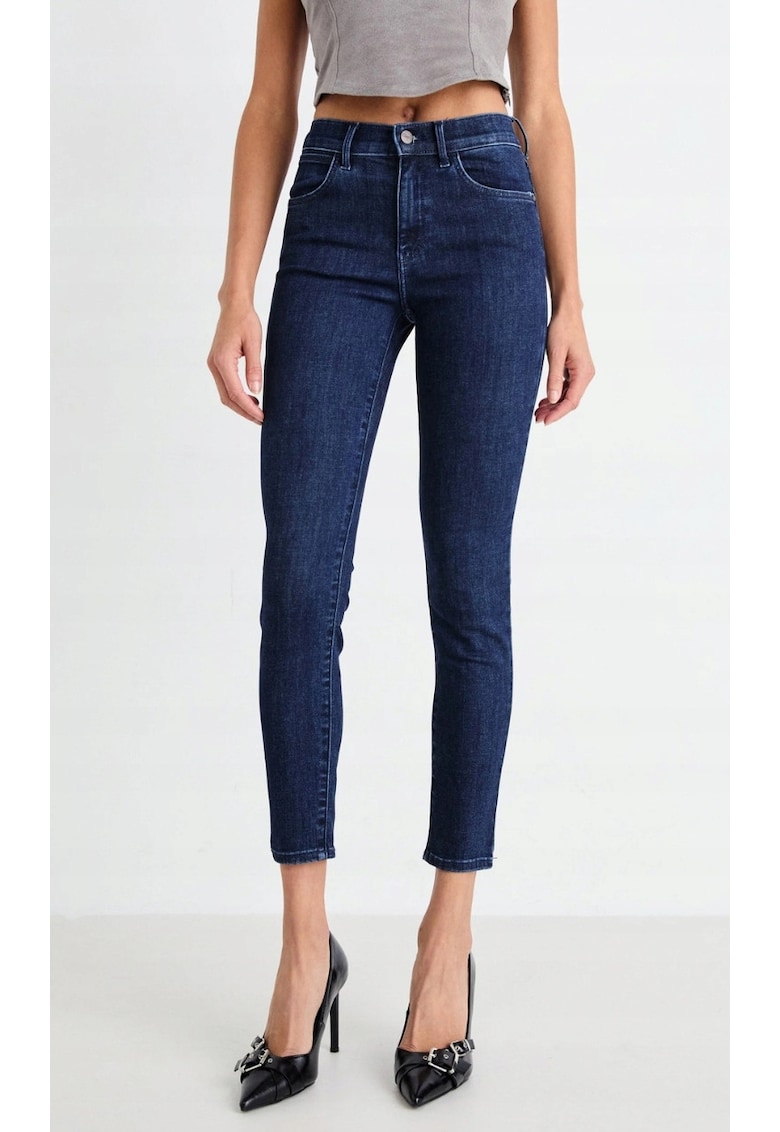 Blugi dama - Skinny - albastru inchis - poliester/elastan