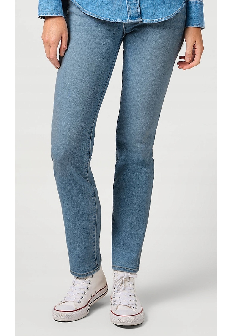 Blugi dama Slim - talie inalta - bumbac/poliester/elastan - albastru deschis