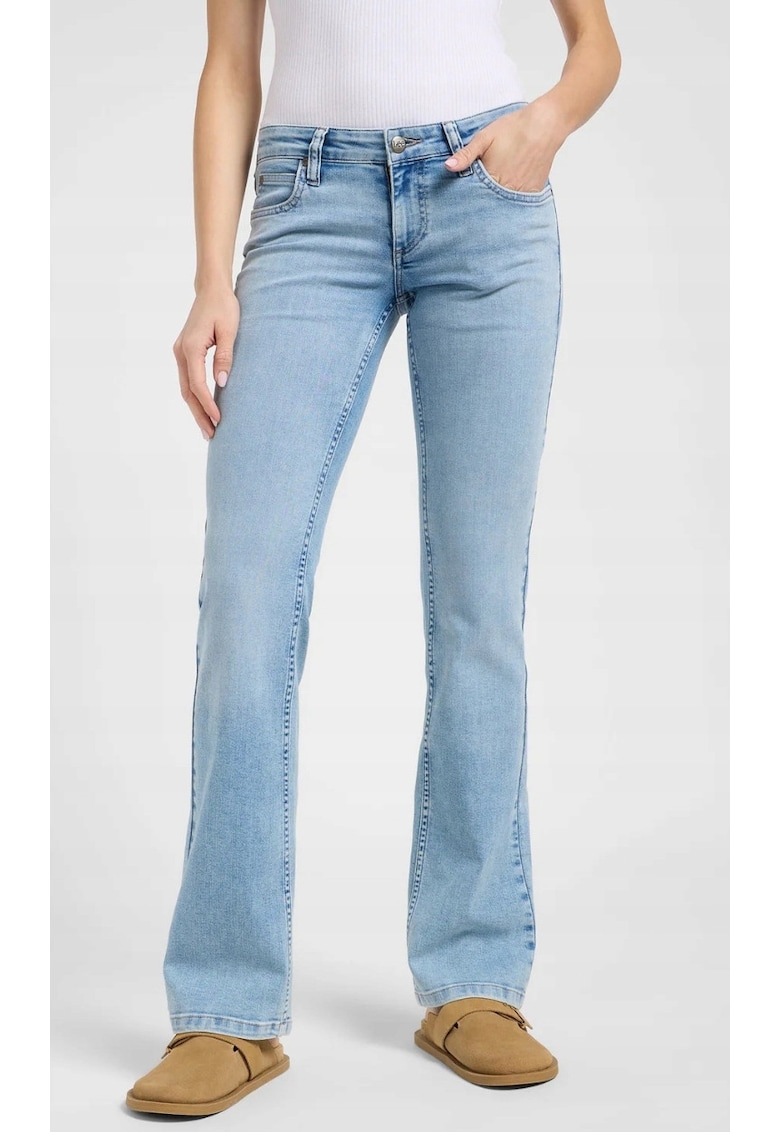 Blugi dama Jessica - evazati - albastru deschis - bumbac|elastan|poliester - talie joasa