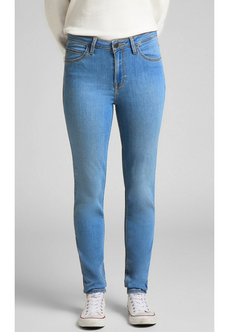 Blugi dama Scarlett - skinny - talie inalta - albastru - bumbac/poliester/elastan