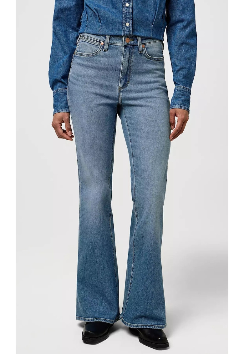 Blugi dama Montana - evazati - albastru - denim cu elasticitate medie - bumbac/poliester/elastan